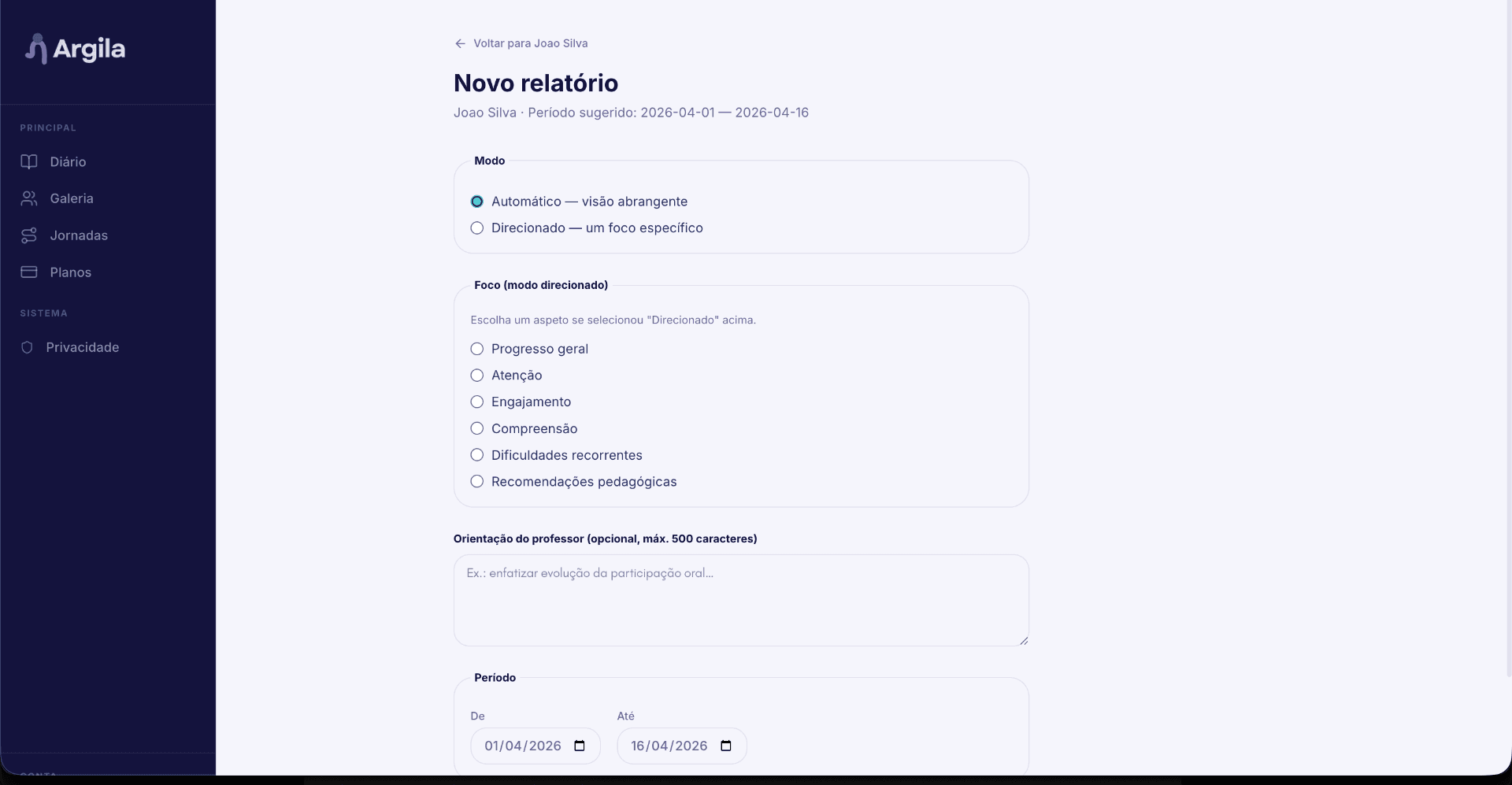 Relatórios profissionais em segundos
